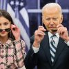 Joe Biden with sunglasses and a pop star