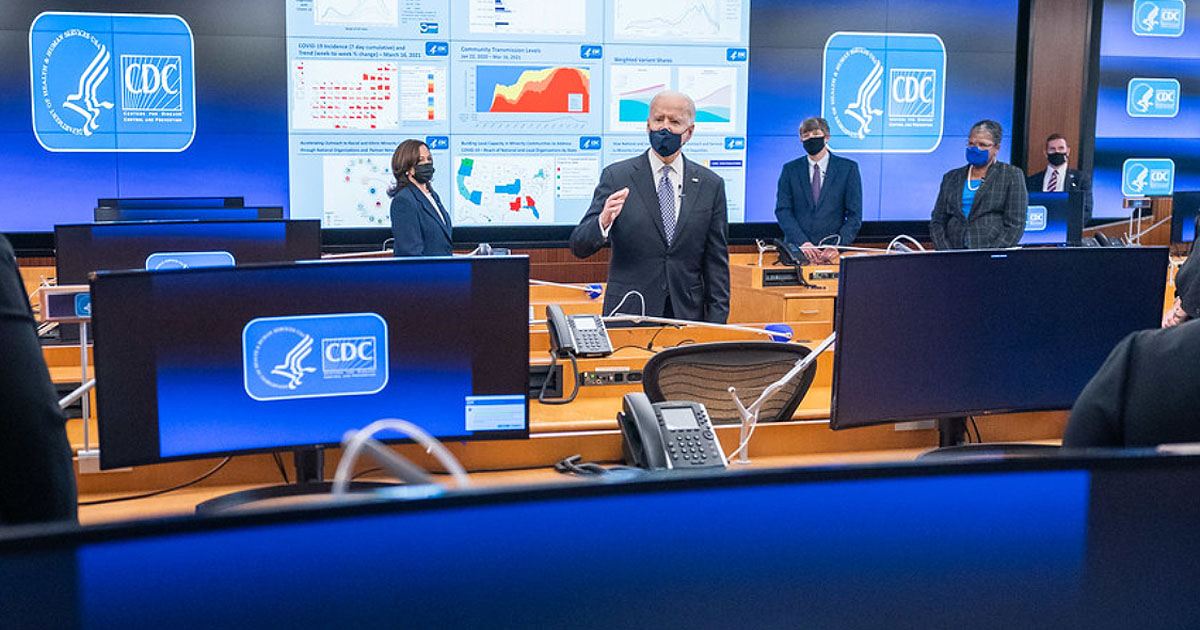 Joe Biden inside CDC