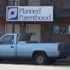 Broken down truck outside a closed Planned Parenthood