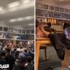 Screen shots of protests in the Iraqi parliament