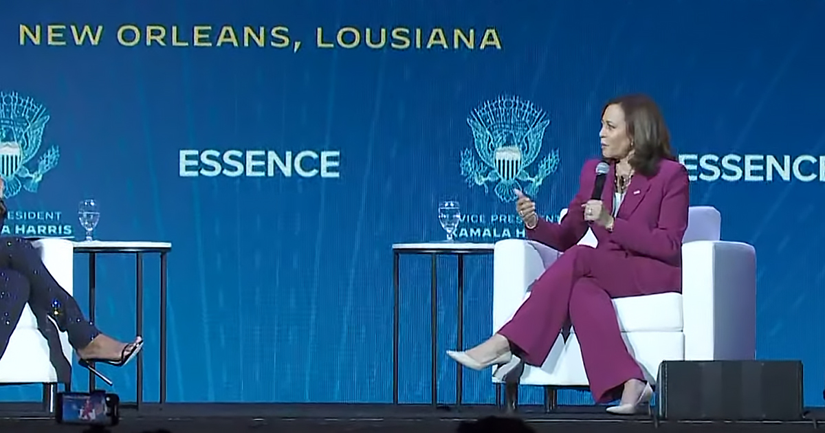 Kamala Harris with the typo