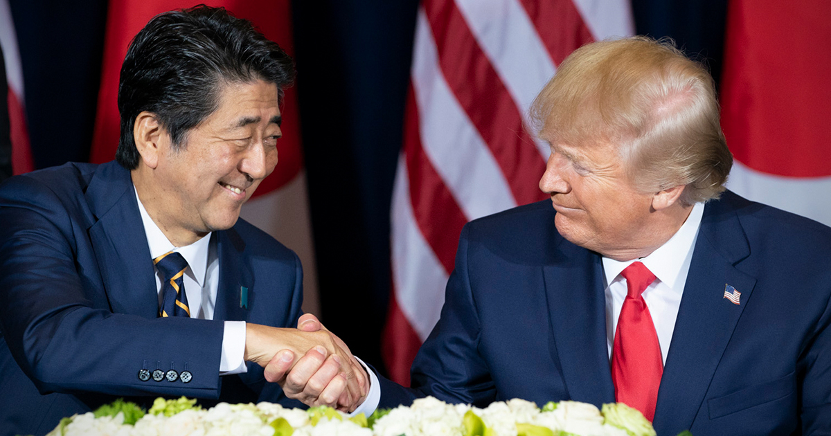 Shinzo Abe and Donald Trump