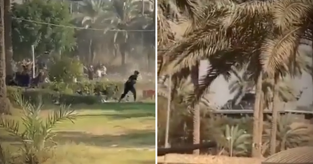 Screen grabs from unrest footage