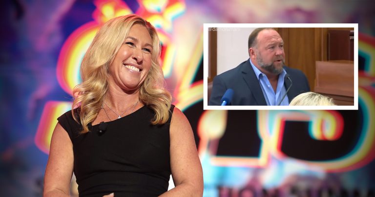 Marjorie Taylor Greene and Alex Jones