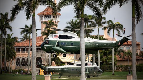 Helicopters outside Mar-a-Lago