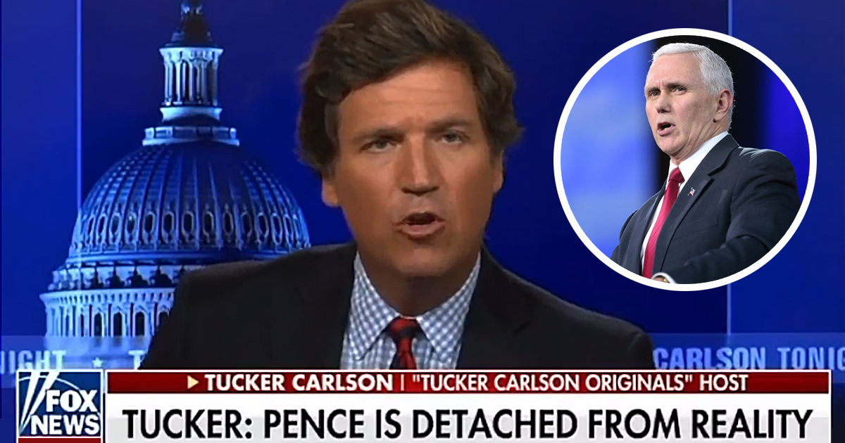 Tucker Carlson and Mike Pence
