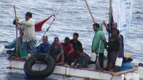 Cuban immigrants rescued by a Carnival cruise ship in 2014