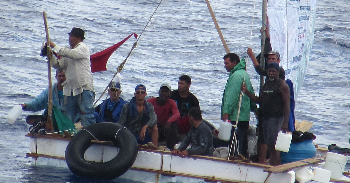 Cuban immigrants rescued by a Carnival cruise ship in 2014