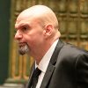 John Fetterman with a growth on the back of his neck
