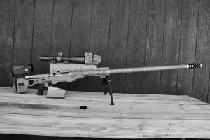 Heavily customized rifle used to make the record breaking shot