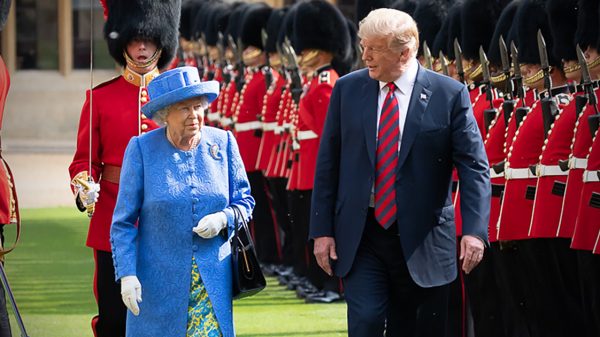 Queen Elizabeth and Donald Trump