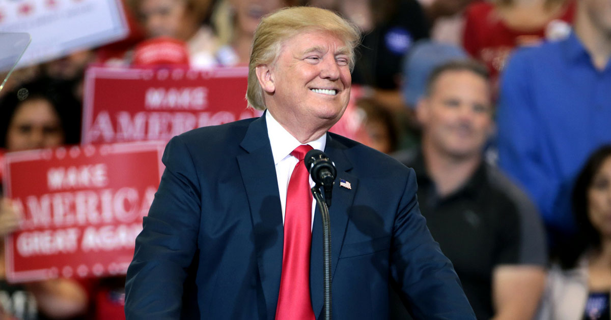 Donald Trump smiling