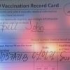 Vaccine Card with police lights