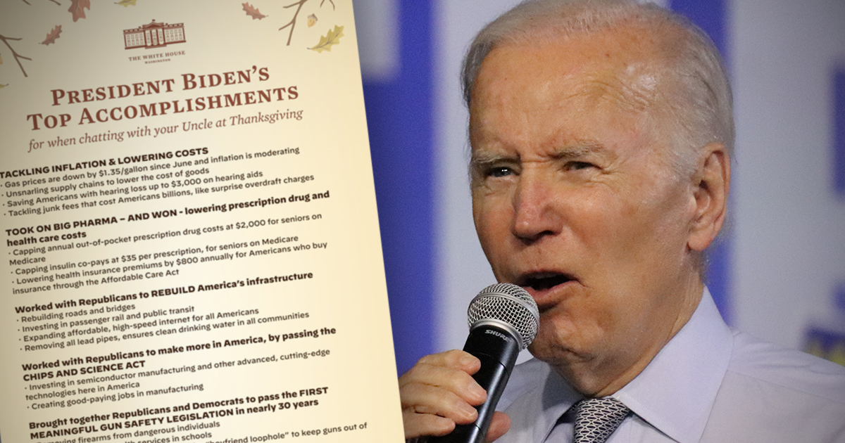Joe Biden and his talking points