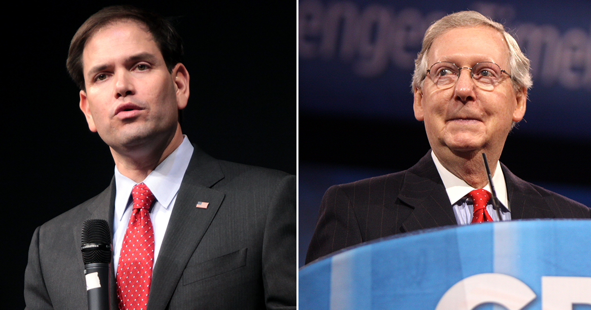 Marco Rubio and Mitch Mcconnell