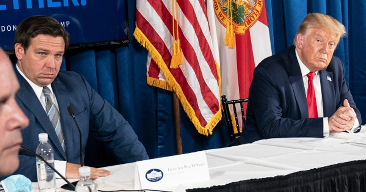 Ron DeSantis and Donald Trump