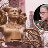 Composite showing RBG and the statue