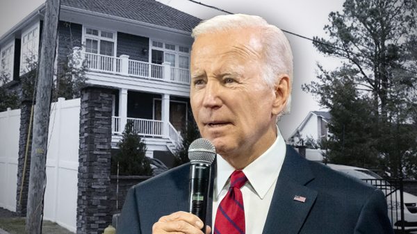 Biden outside his beach house composite