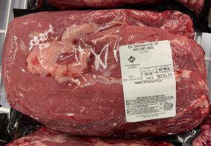 Beef tenderloin on sale for $26/lb