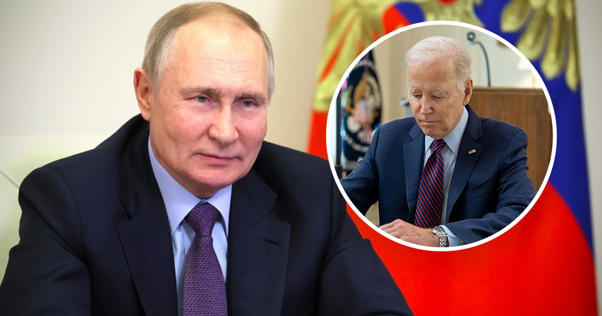 Image of Vladimir Putin and Joe Biden superimposed