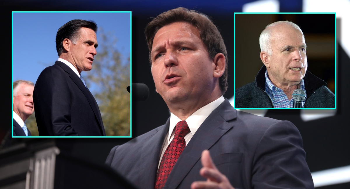 Mitt Romney, Ron DeSantis, and John McCain