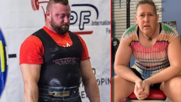 Male weightlifter and transgender woman