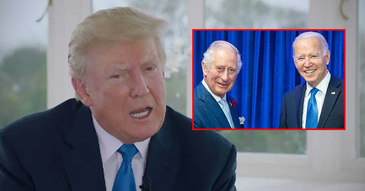 Donald Trump, King Charles III and Joe Biden