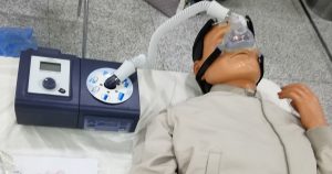 Dummy using a CPAP machine