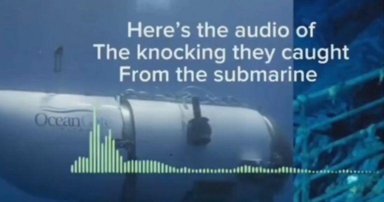 Image of a waveform on top of the Titan showing audio received from the ocean
