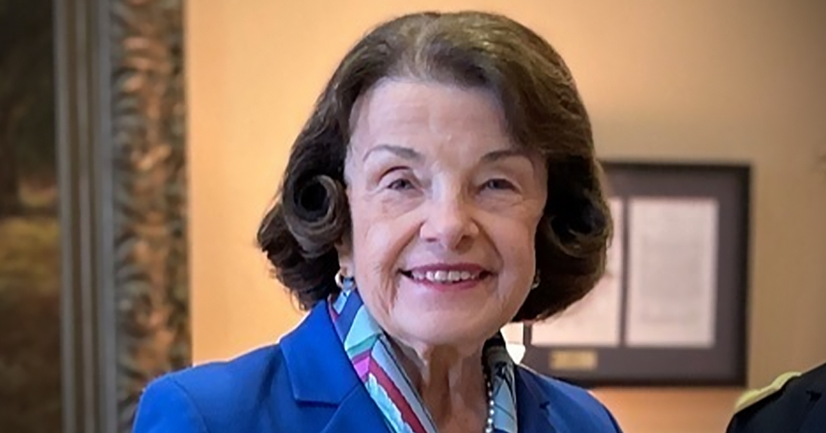 Diane Feinstein smiles